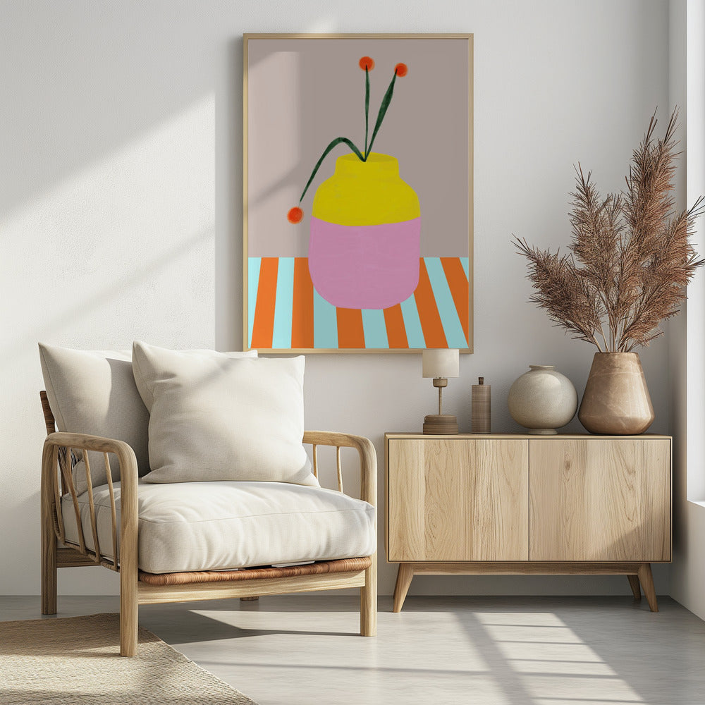 Kräftige Vase blüht | Poster
