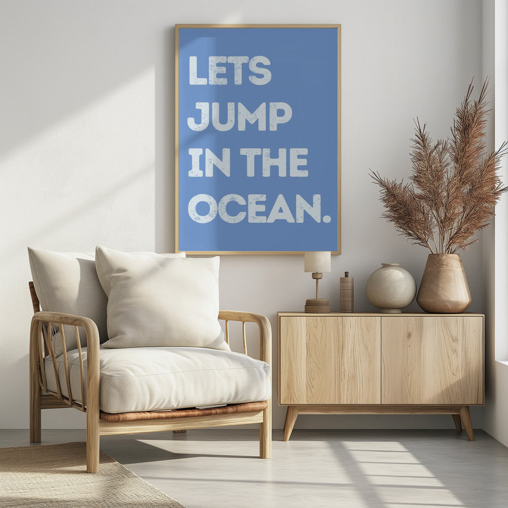 Sprung in den Ozean | Poster