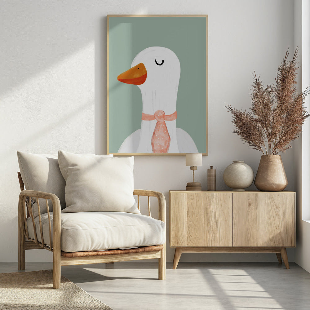 Gans mit Krawatte | Poster