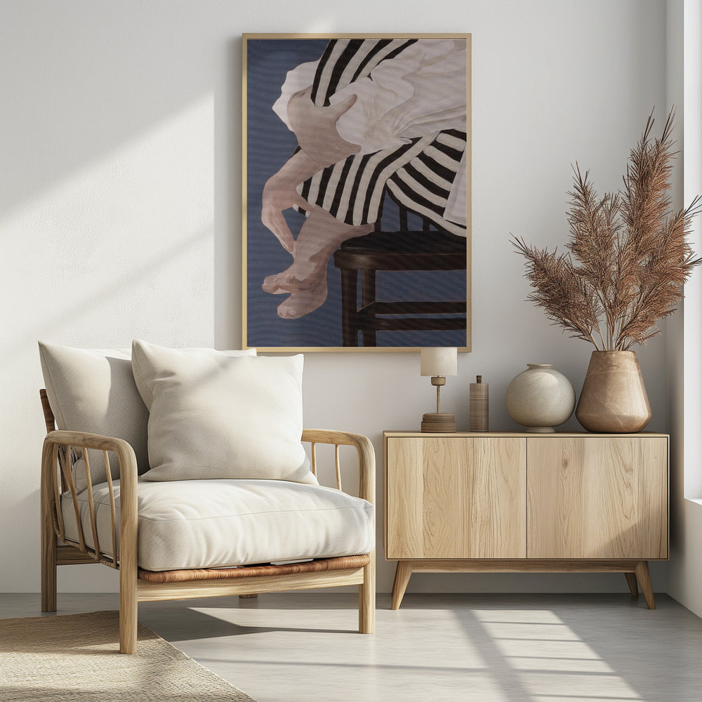 Auf einem Stuhl sitzende Figur | Poster