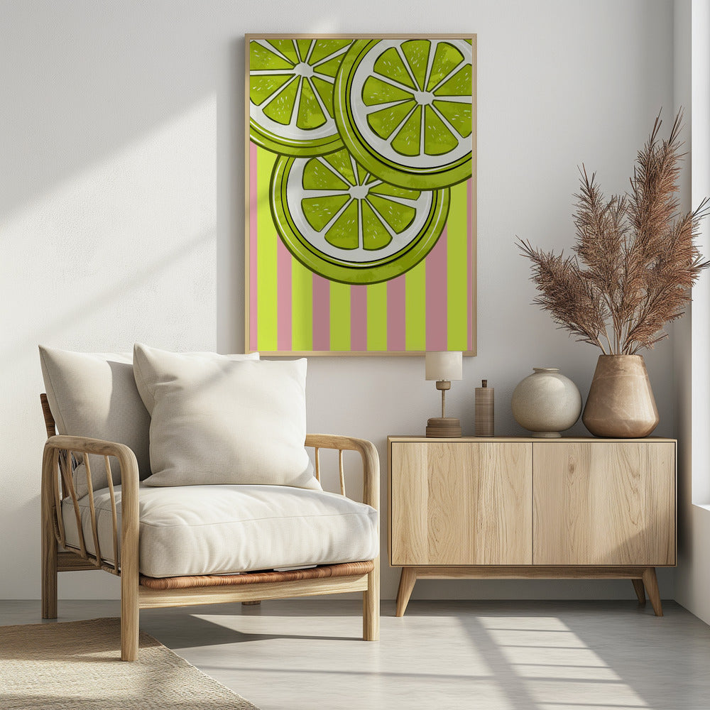 Limette auf Pink | Poster