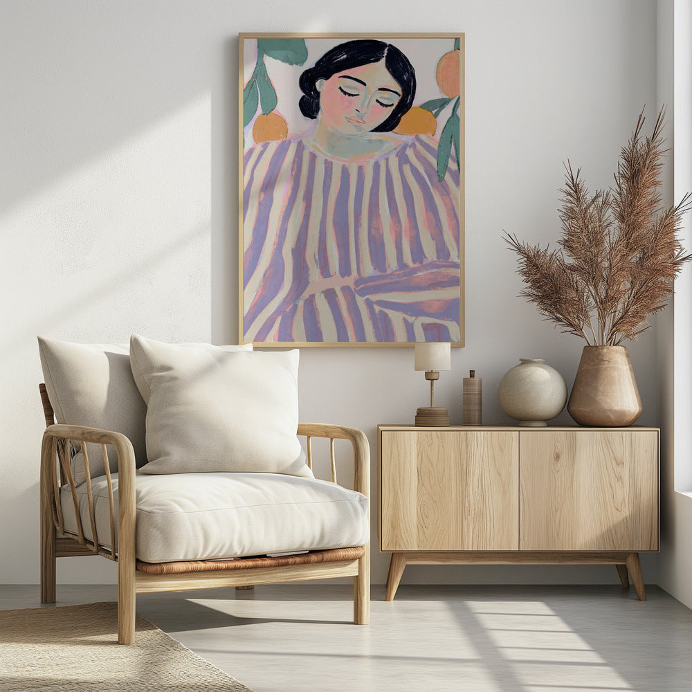 Schlafen in Streifen | Poster