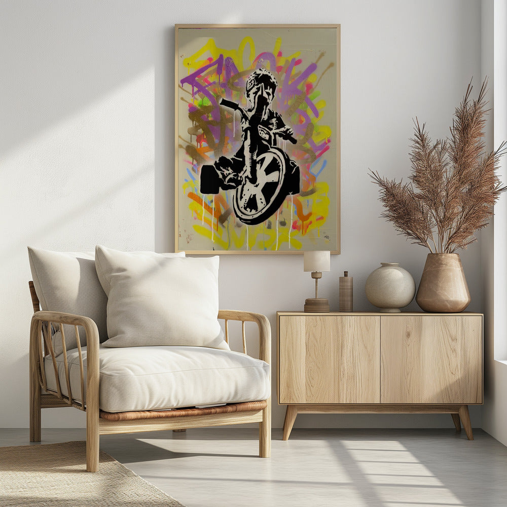 Kind auf einem Dreirad | Poster