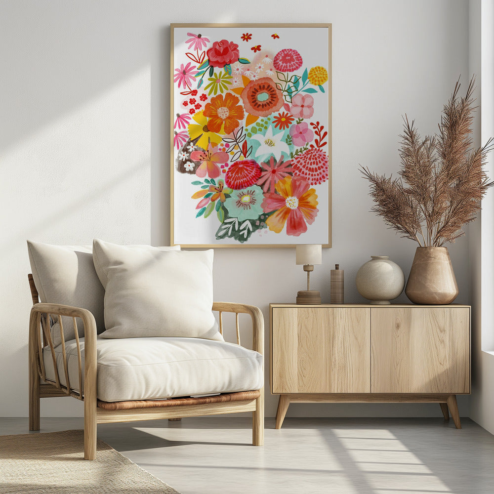 Sommergarten in voller Blüte | Poster