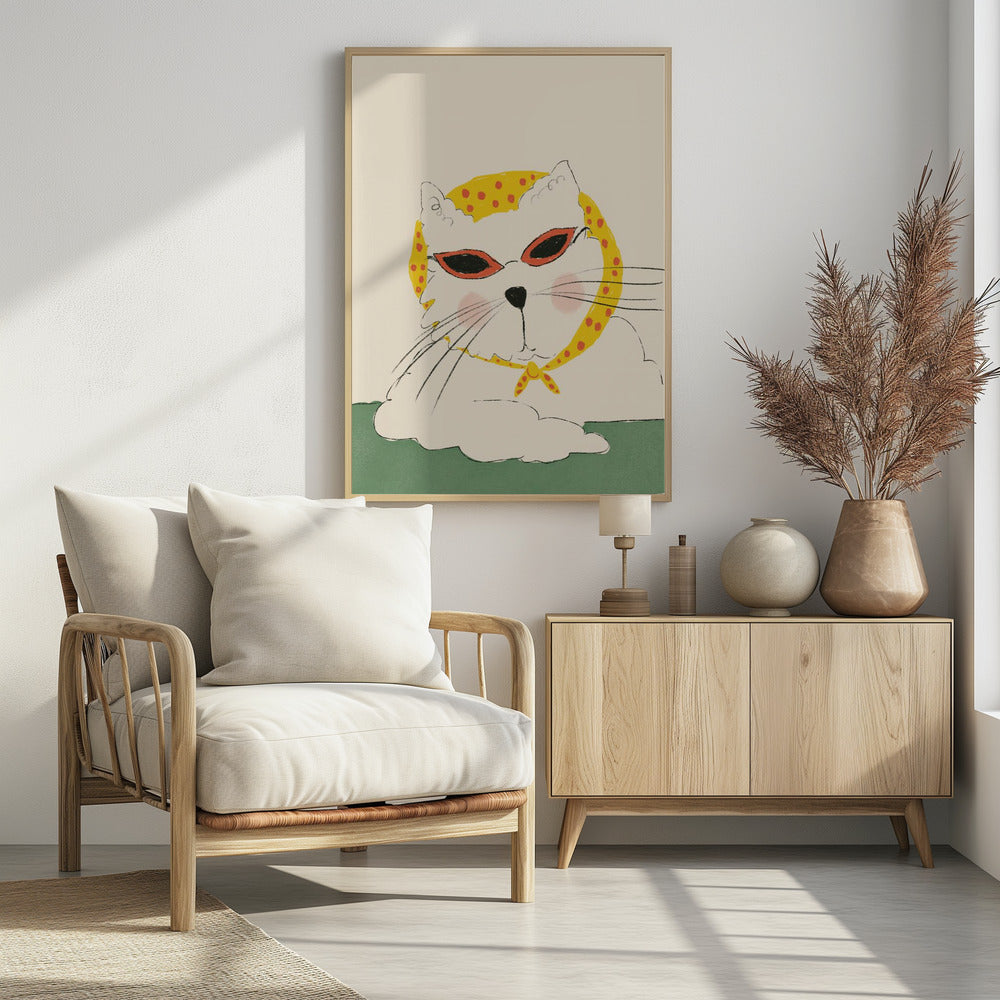 Schicke Katzenpose | Poster