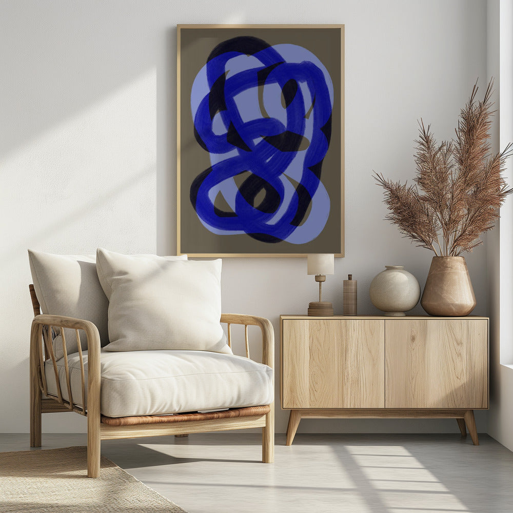 Blaue verschlungene Pfade | Poster