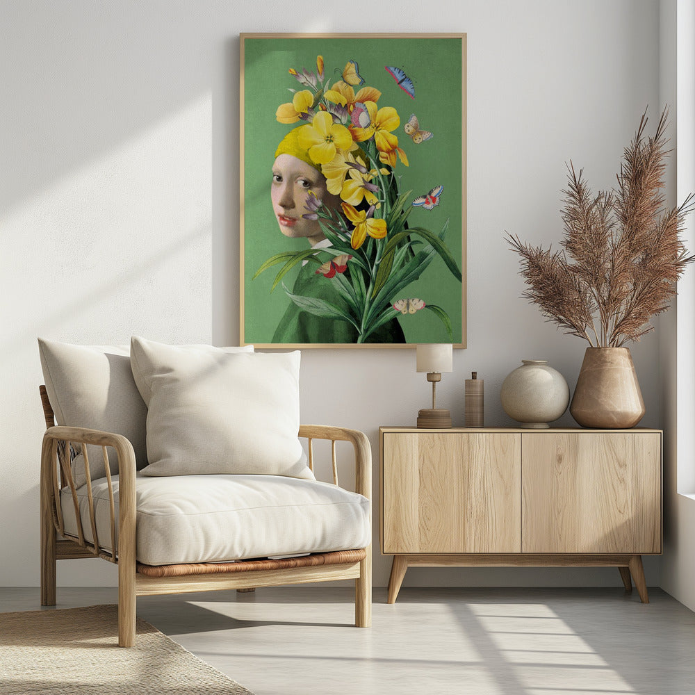 Girl With Pearl Earring   the Springtime Edition Ii | Poster