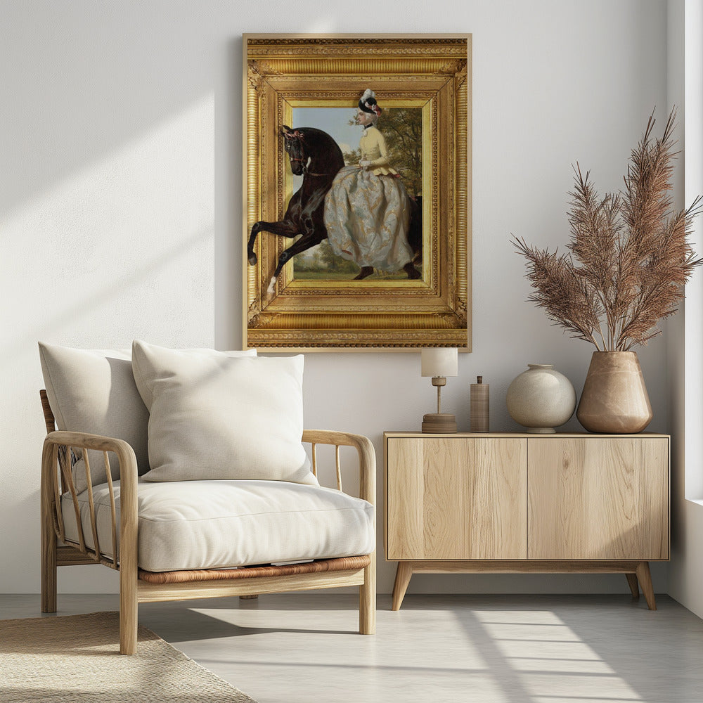 Die Dame und ihr Pferd | Poster