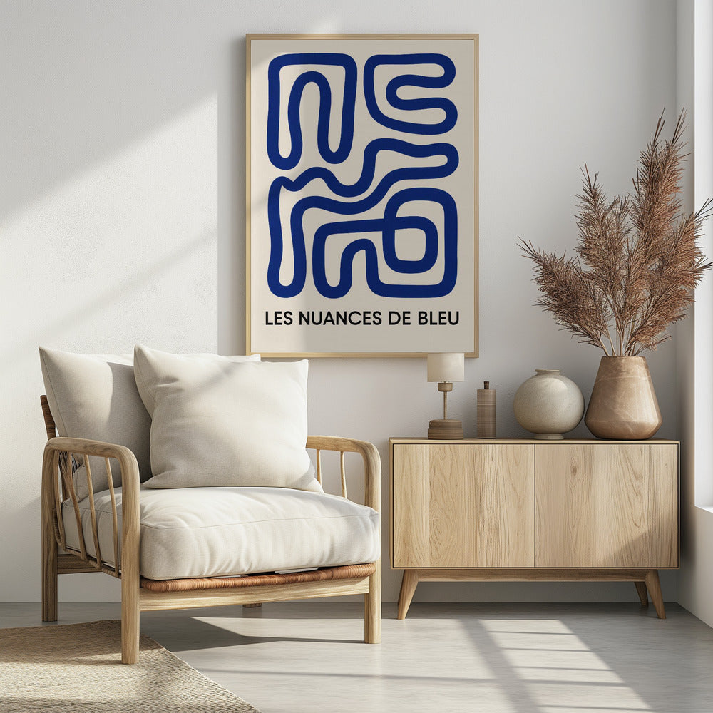 Blauer Labyrinthfluss | Poster