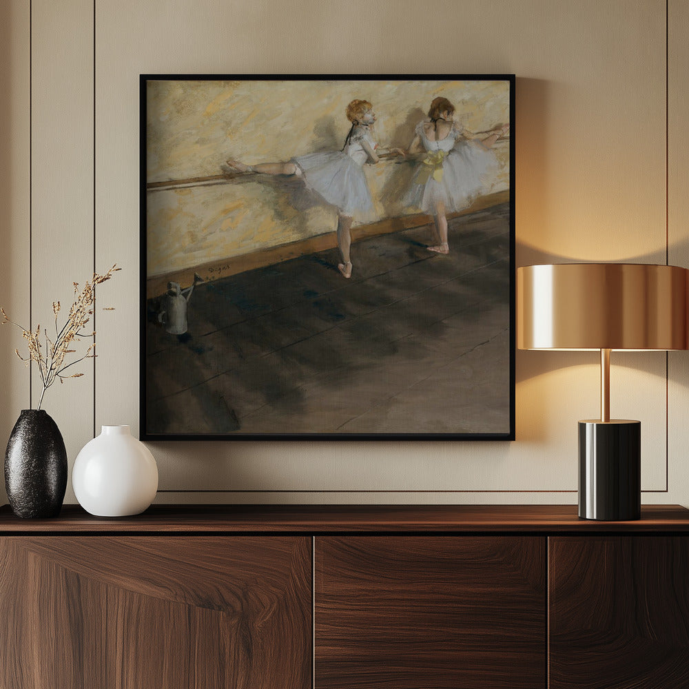 Tänzer üben an der Stange | Poster