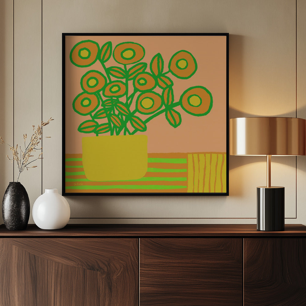 Flowers on table | Poster