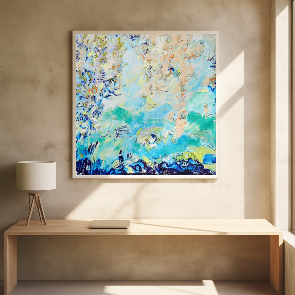 Expressionistisches buntes abstraktes Poster