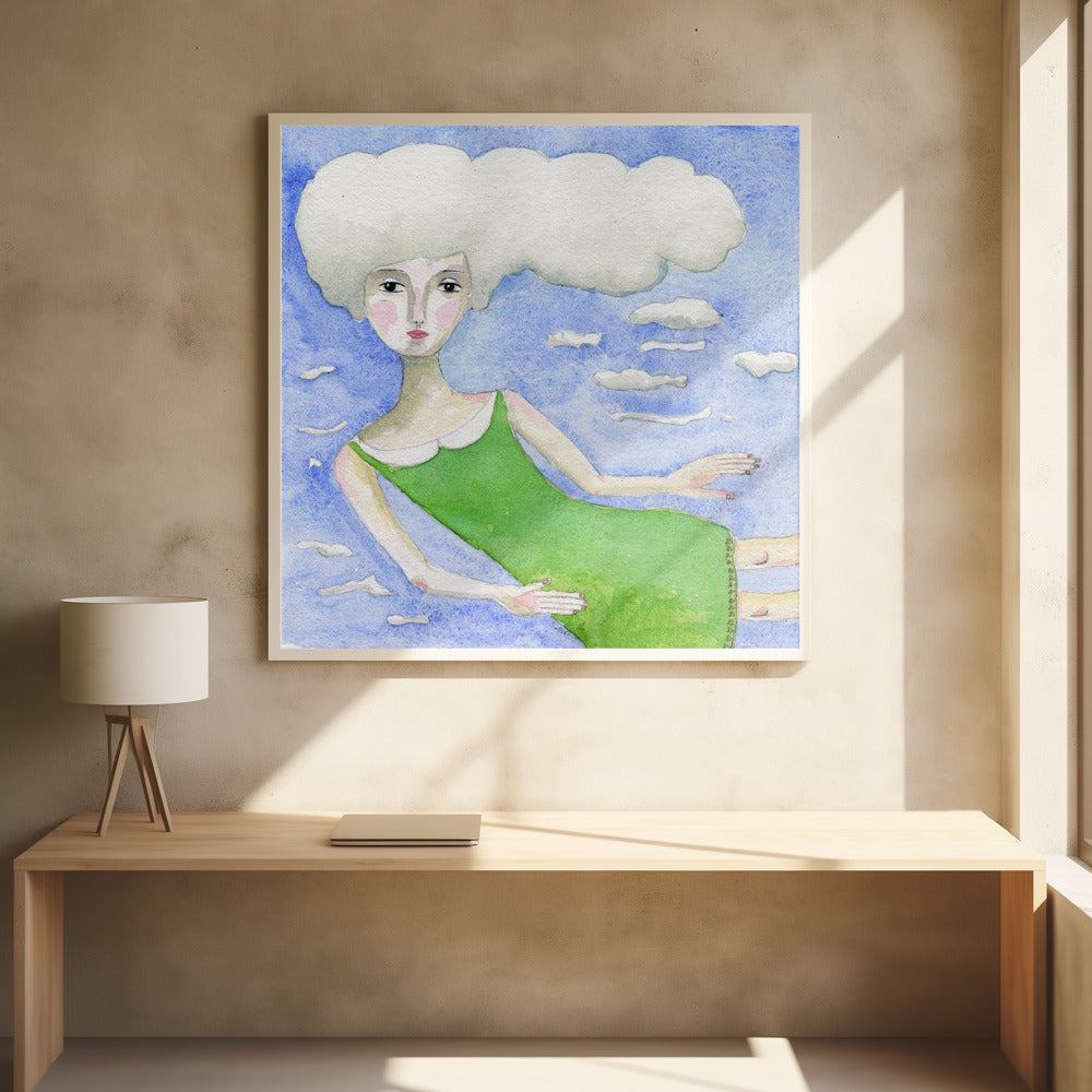 Kopf in den Wolken | Poster