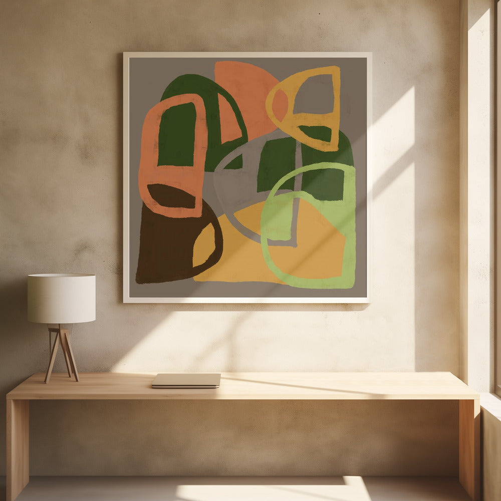 Abstrakte Muster in Erdfarben | Poster