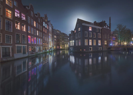 Mondlicht über Amsterdam | Hintergrundbild