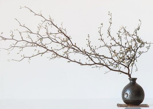 Vase und Zweig | Leinwand
