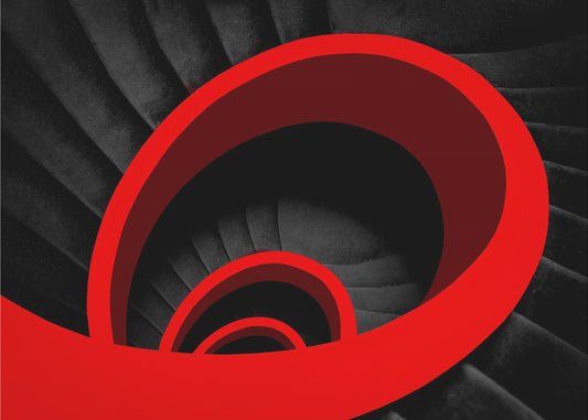 Eine rote Spirale | Leinwand