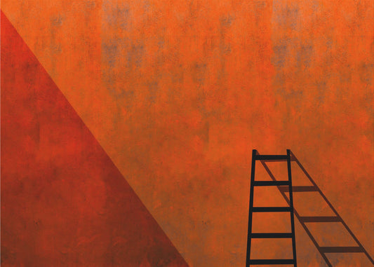 Eine Leiter und ihr Schatten | Leinwand