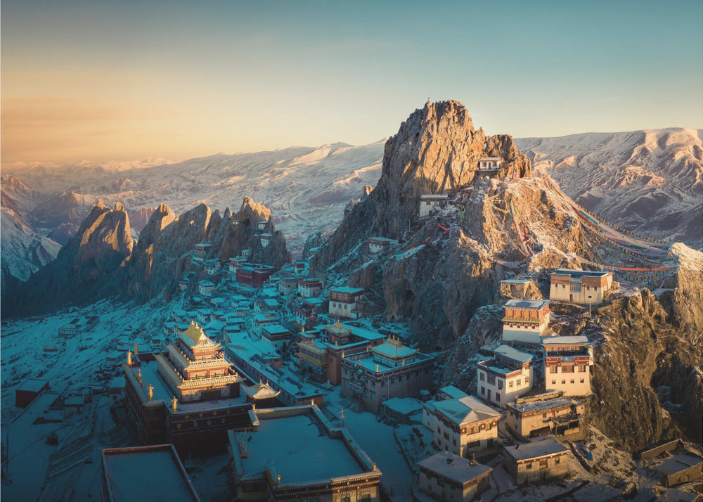 Tibetischer Tempel 《崷崒孜珠》 | Leinwand