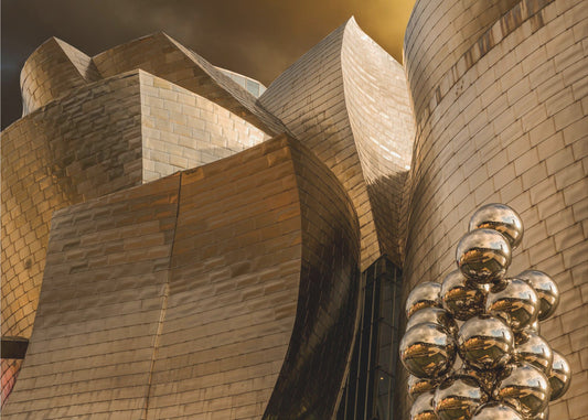 Reflexionen auf Kugeln (Serie Guggenheim Bilbao) | Tapete