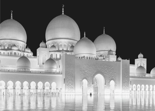 Licht der Großen Moschee von Abu Dhabi | Hintergrundbild