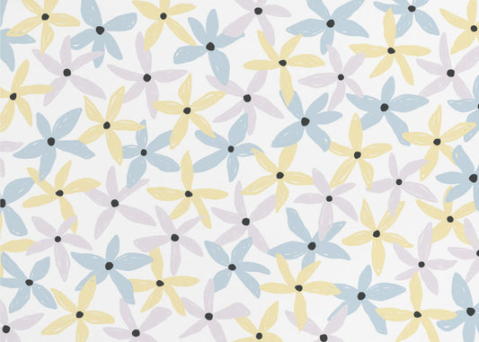 Bunte verspielte Blumen | Leinwand