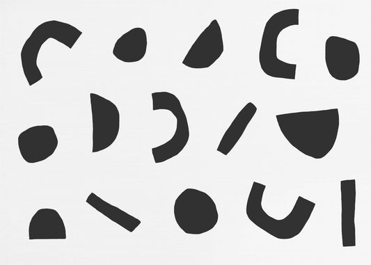 Schwarze geometrische Formen | Poster
