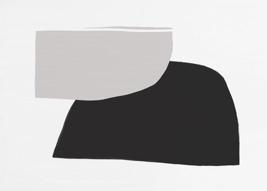 Monochrome organische Formen | Tapete