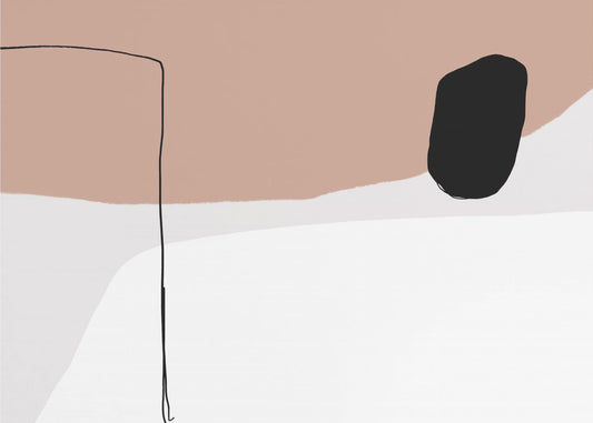Minimalistische kräftige schwarze Formen | Leinwand