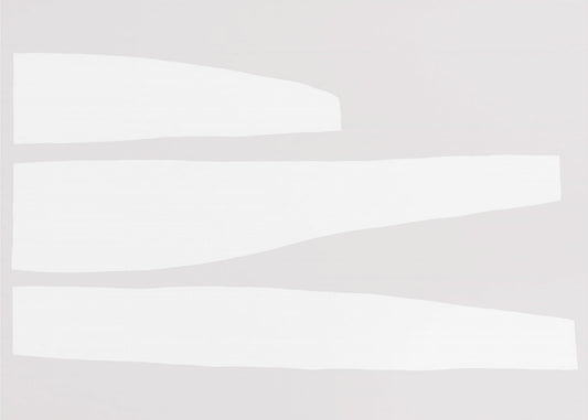 Minimalistische weiße Formen | Leinwand