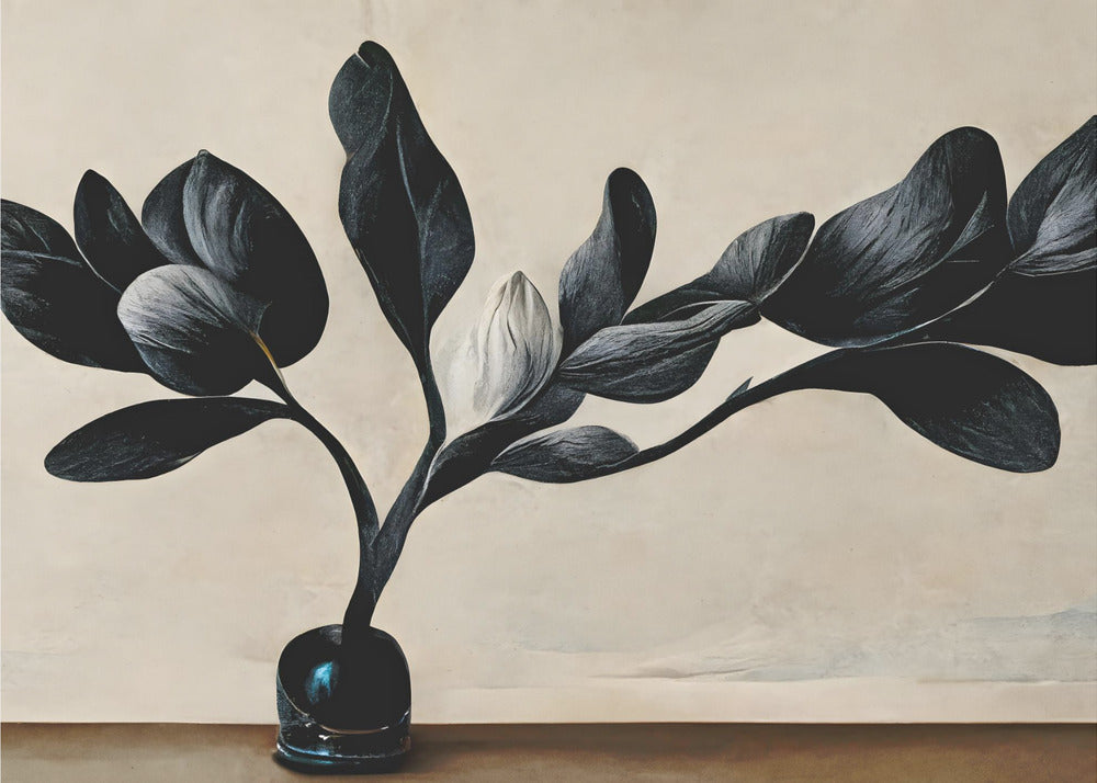 Schwarze Magnolie | Leinwand