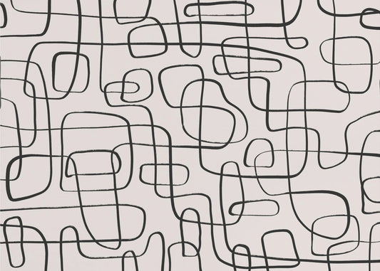 Geschwungene Labyrinthlinien | Leinwand