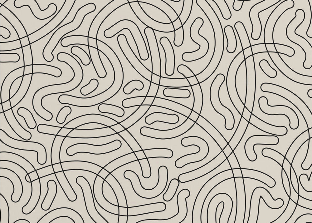 Verworrene Labyrinthlinien | Leinwand