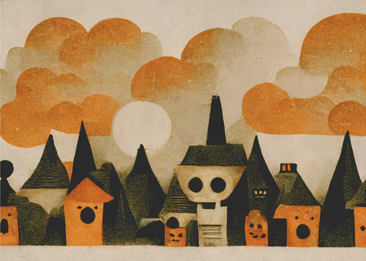 Spooky Village View | Poster