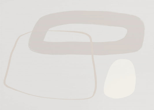 Soft Geometric Shapes And Muted Neutral Tones | Poster