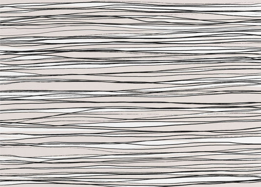 Black on Beige Lines | Poster