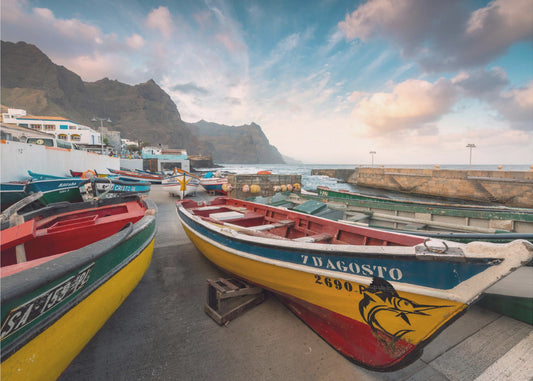 Farbige Boote | Tapete