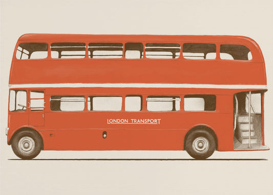 Roter englischer Bus | Leinwand