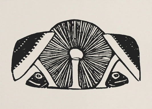 Three Mushrooms 1892 Beige | Poster