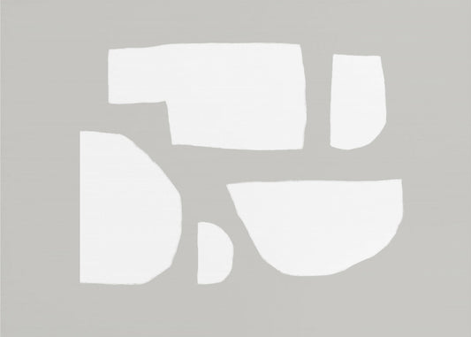 Minimalistische weiße Formen | Tapete