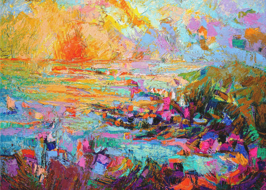 Sunset Over A Vivid Landscape | Poster