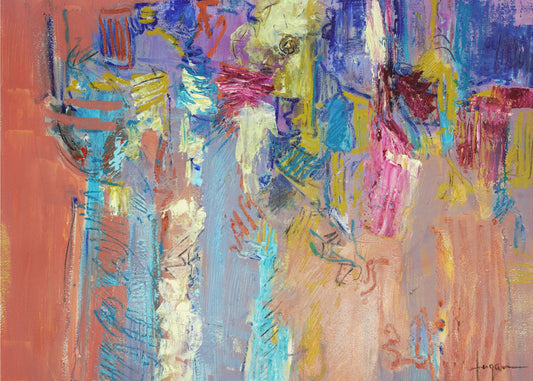 Expressionistisches farbenfrohes Abstraktes | Leinwand