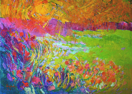 Lebendige Gartenharmonie | Leinwand