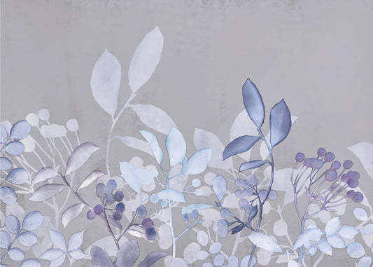 Aquarell Pastell Garten Blau | Poster