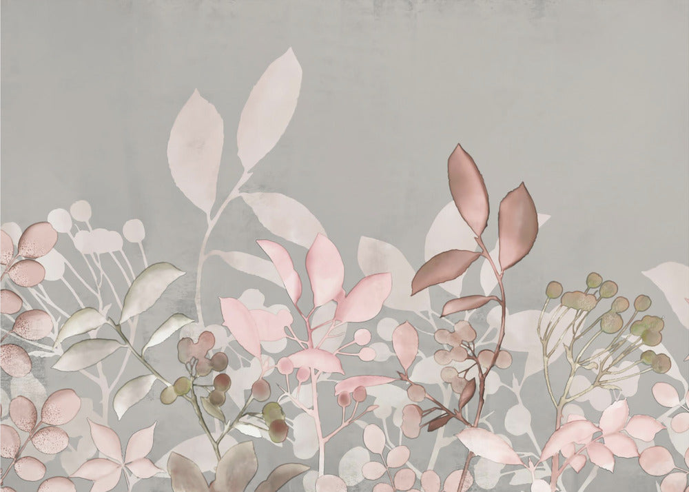 Aquarell Pastell Garten Rosa | Leinwand
