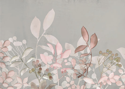 Aquarell Pastell Garten Rosa | Leinwand