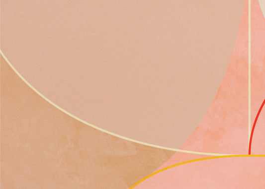 Mid Century Currygelb Blush Frühling | Leinwand