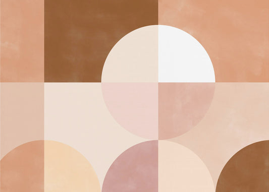 Geometric Shapes With Warm Earthy Tones | Canvas