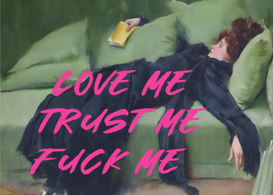 Liebe mich, vertrau mir, fick mich / Pinke Version | Poster