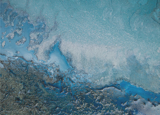Sanftes Blau - Cyanfarbenes Wasser | Poster